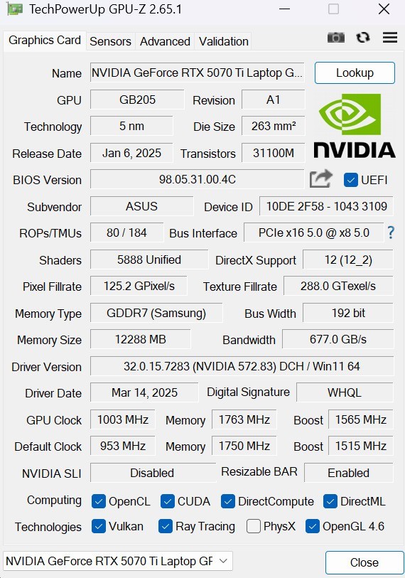 笔记本RTX 5090、5080、5070Ti谁最坑？实测给你答案
