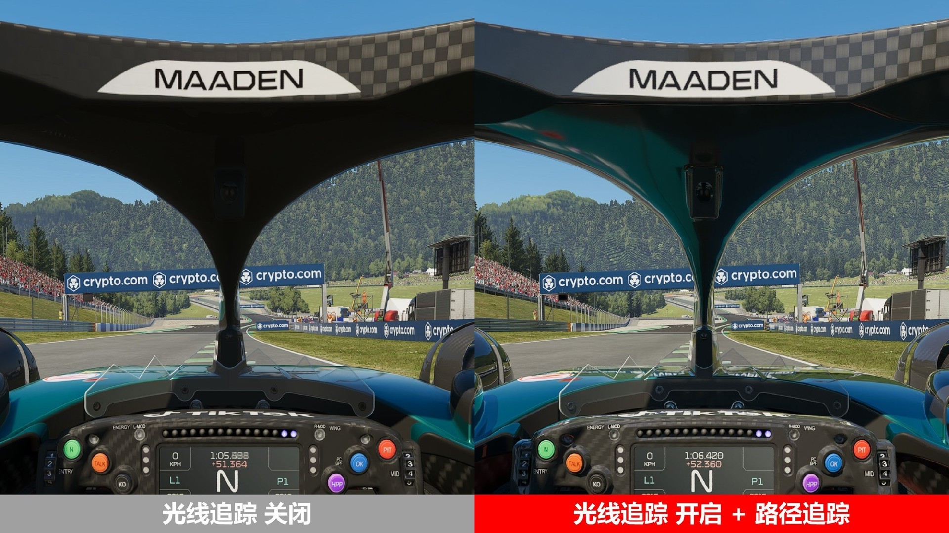 蓝宝石RX 9070 GRE实测《F1 25》 可4K光追！