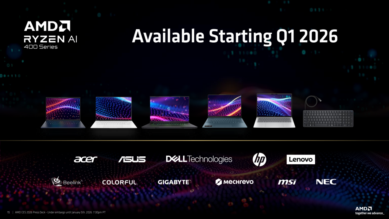 AI、能效、续航全面提升 AMD发布锐龙AI 400系列、锐龙AI Max+系列新品
