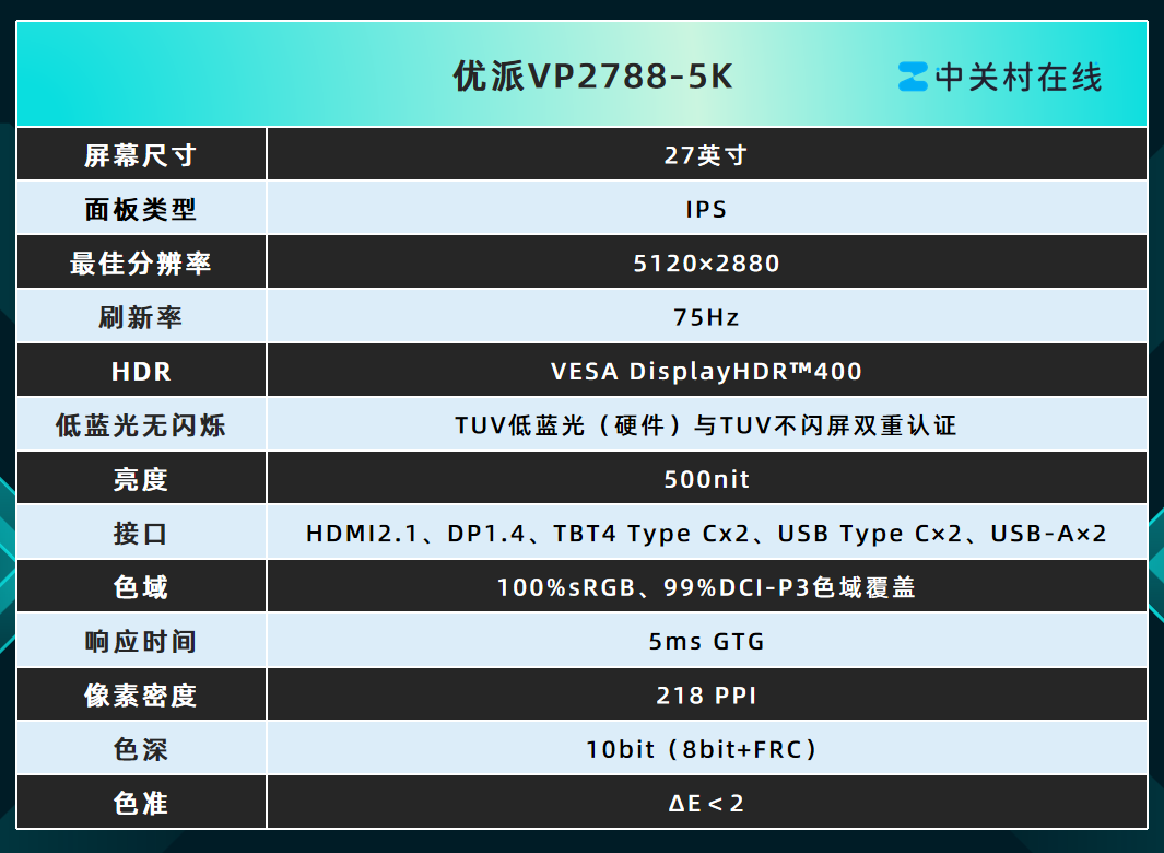 优派VP2788-5K显示器评测：5K新视界 大有不同