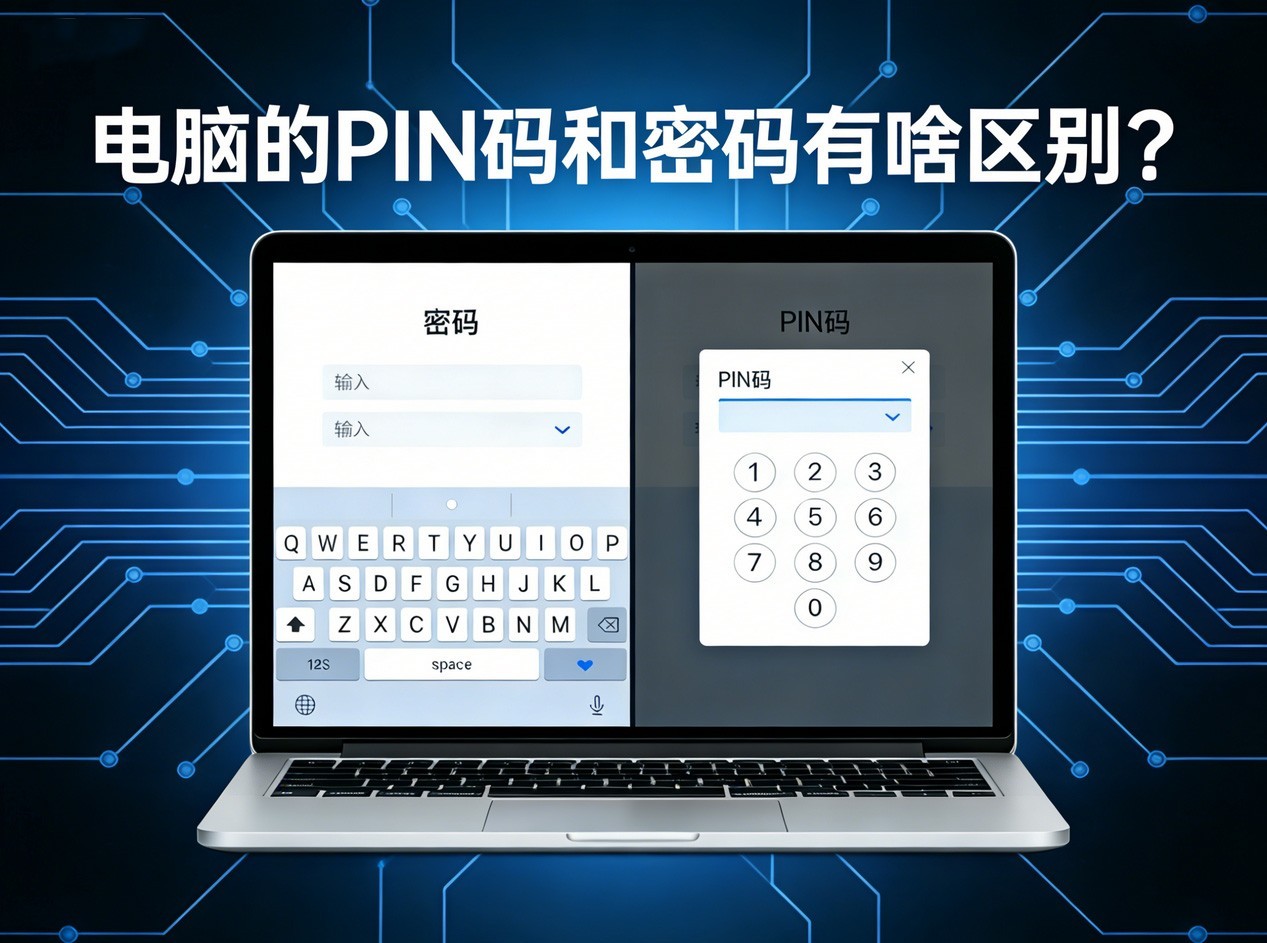 电脑的PIN码和密码有啥区别？