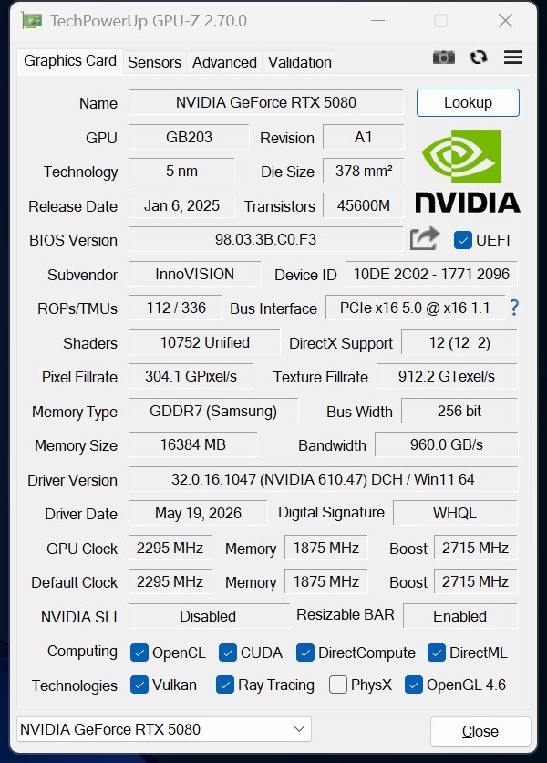 映众RTX 5080 X3 V2超级冰龙显卡评测：经典冰龙再进化